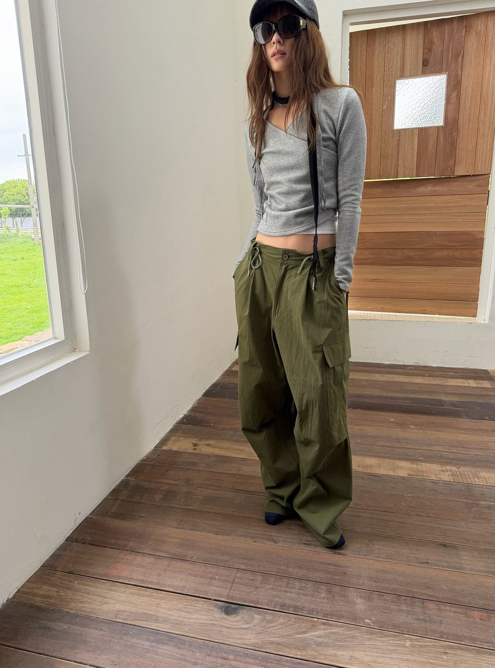 Utility Drawstring Cargo Pants