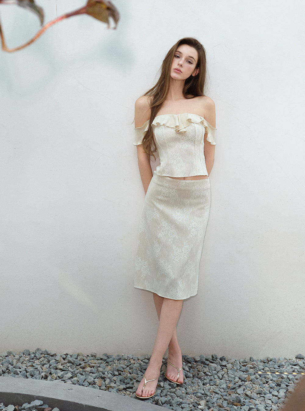 Ivory Veil Petal Two-Piece Line
