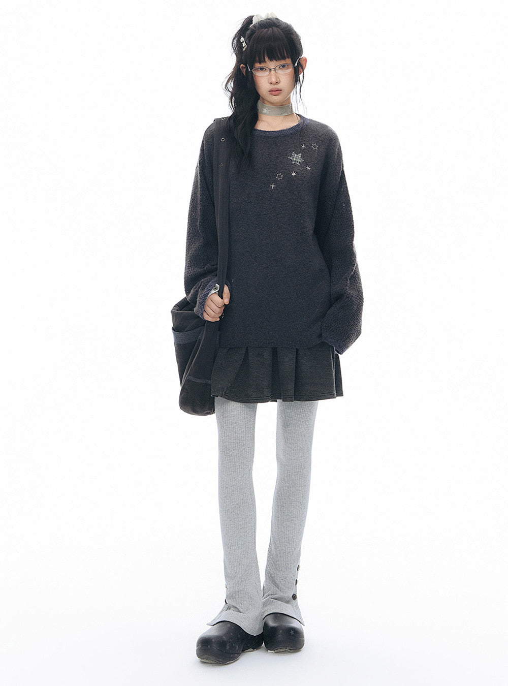 Rib Flare Button Pants (2color)
