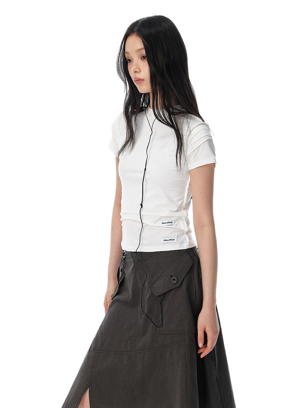 Back Zip Layer Slim Top (3color)