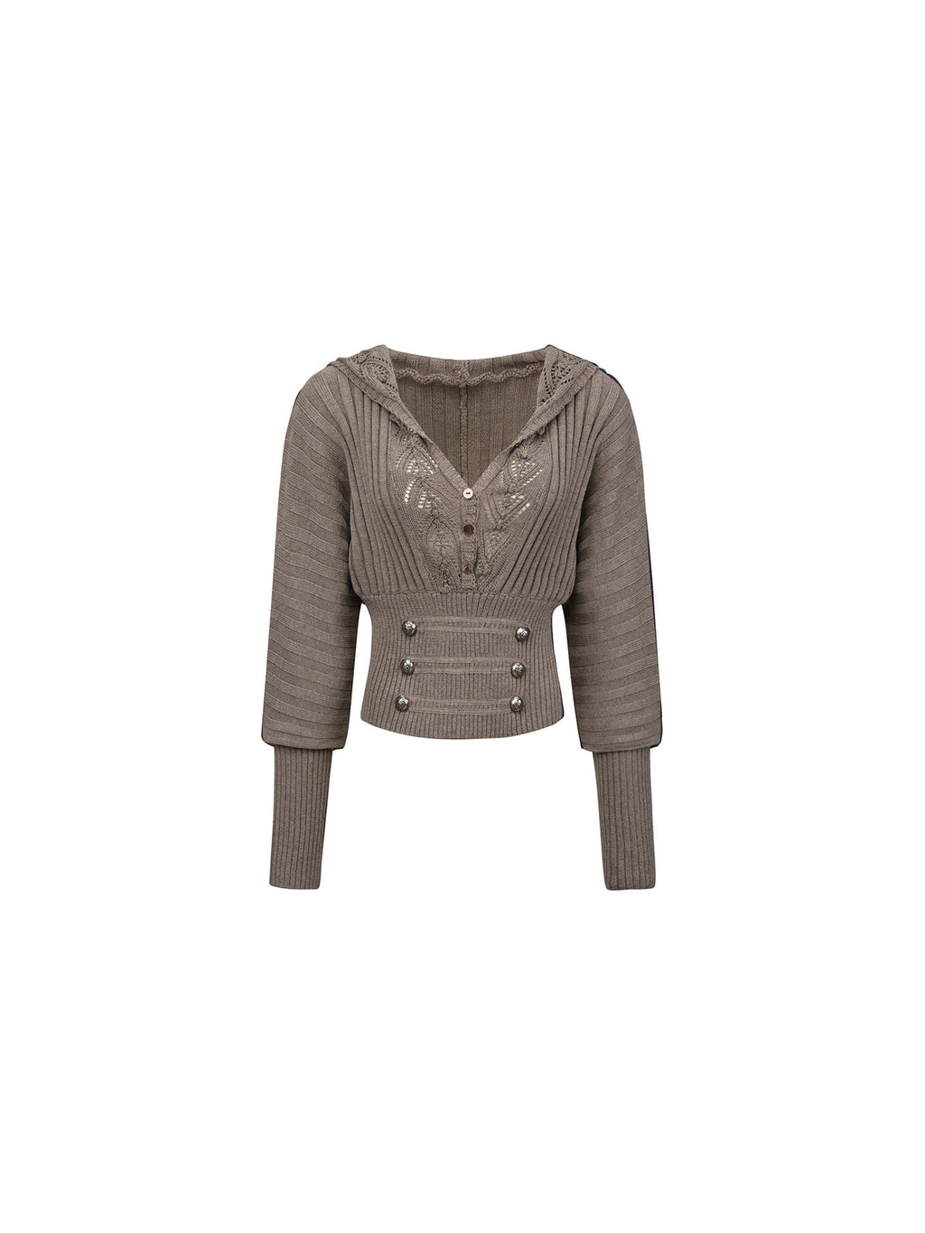 Lace Corset Ribbed Knit Top (2color)