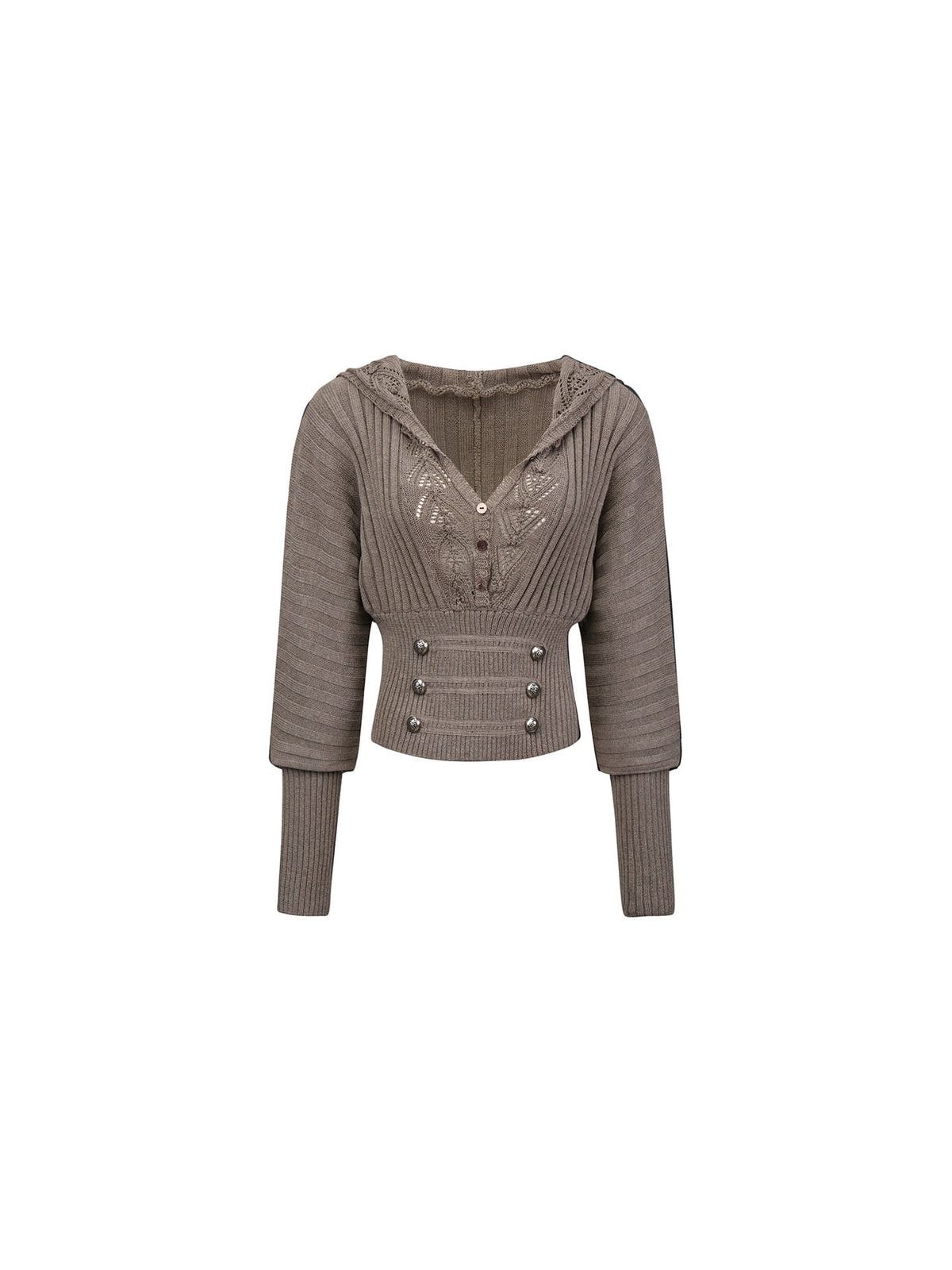 Lace Corset Ribbed Knit Top (2color)