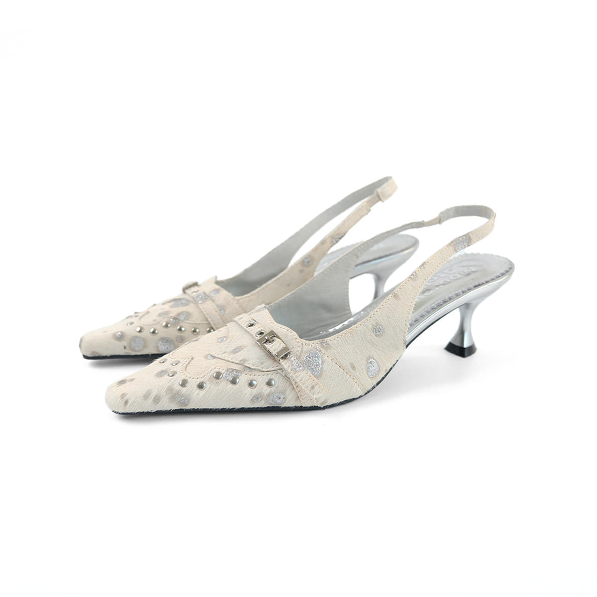 Studded Slingback Shoes (2color)