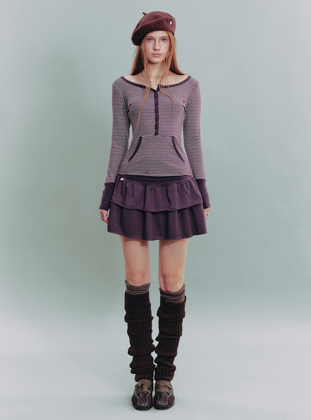 Ruffle Layered Mini Skirt (2color)
