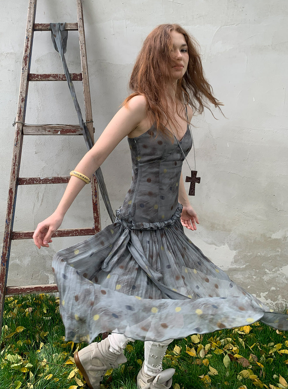 Mist Dot Layered Dress