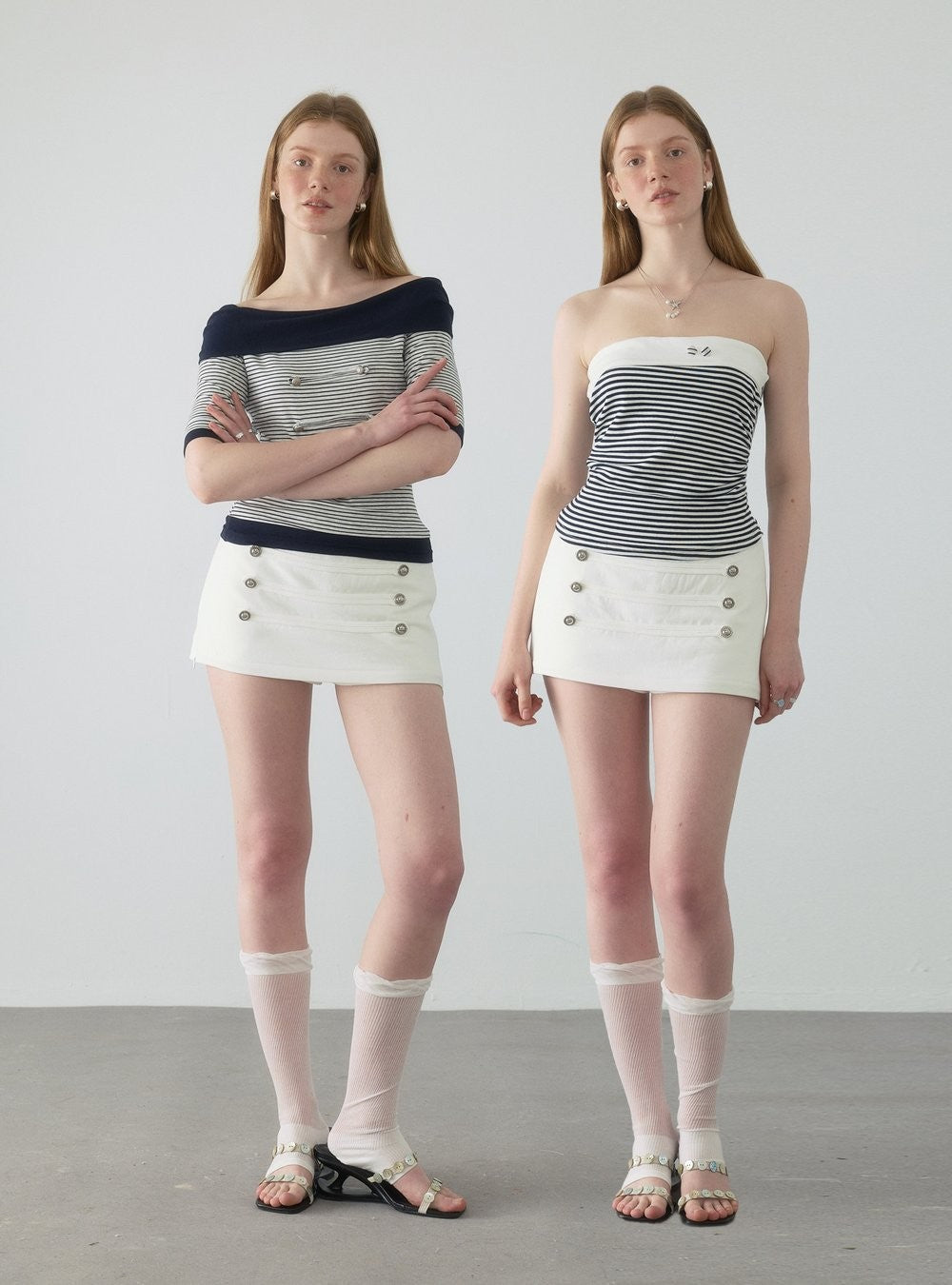 Napoleon Button Mini Skirt