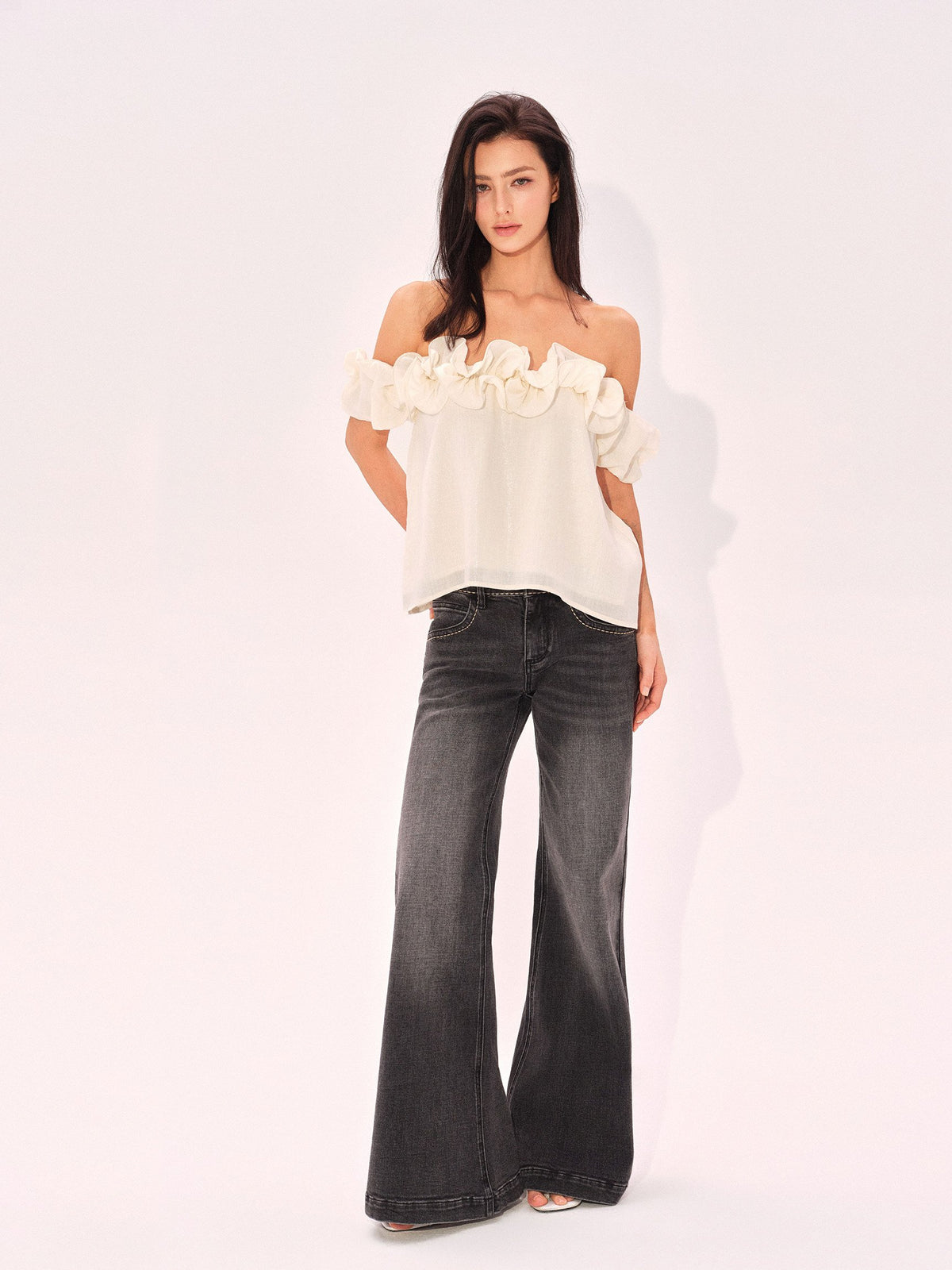 Lami Ruffle Offshoulder Top