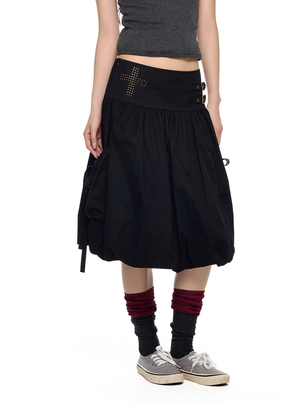 Cross Puff Pocket Skirt (2color)