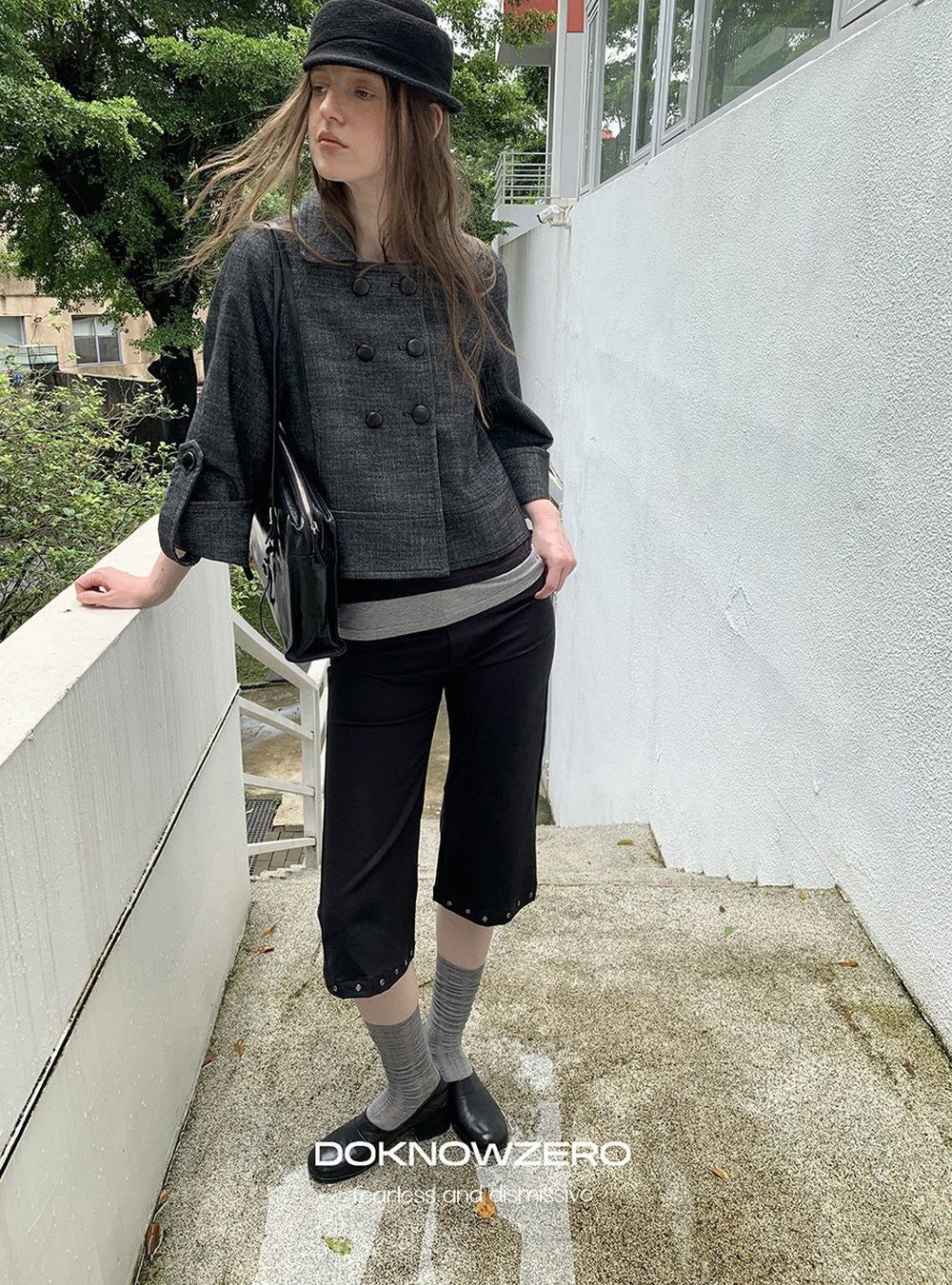 Structured Cuff Crop Jacket