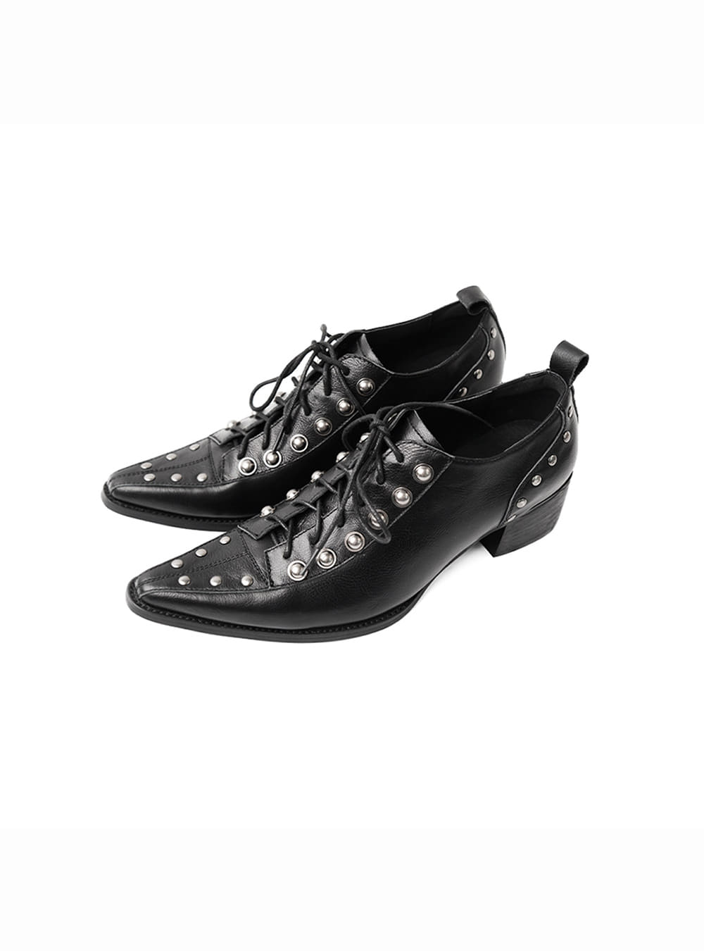Midnight Stud Lace-Up Heels