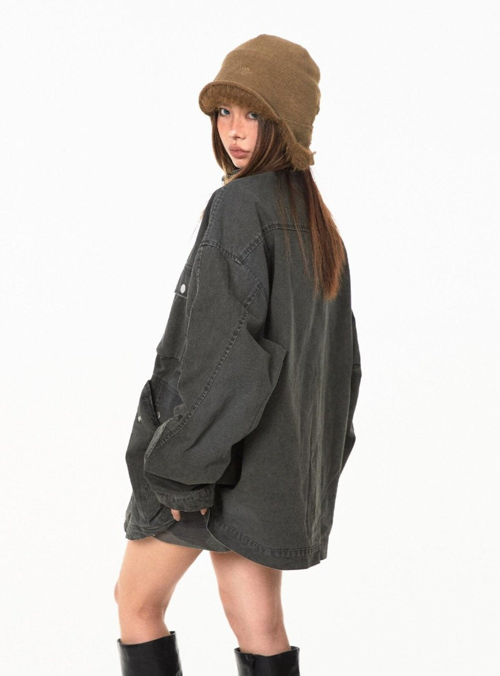 Washed Utility Pocket Jacket (2color)
