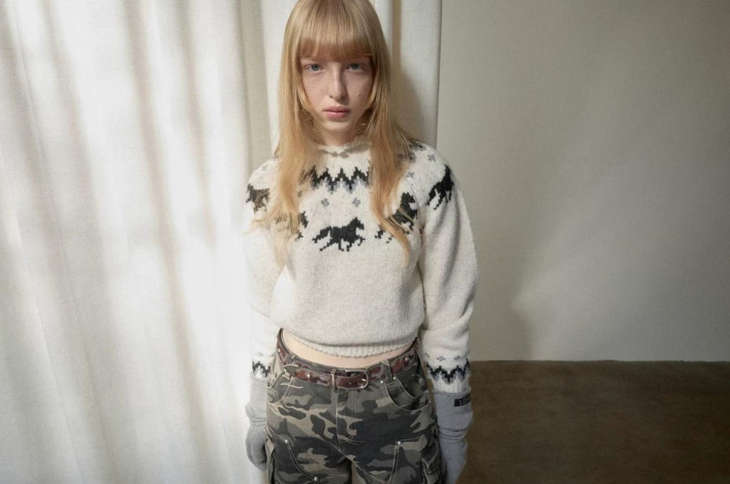 1JINN STUDIO | PLUNGING NECK KNIT SWEATER【ID:TN00068】