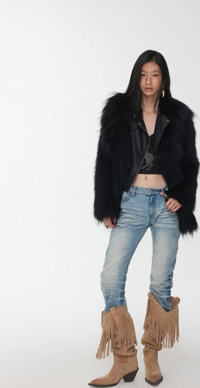 1JINN STUDIO | VINTAGE WHISKERS LOW-WAIST JEANS【ID:TN00070】