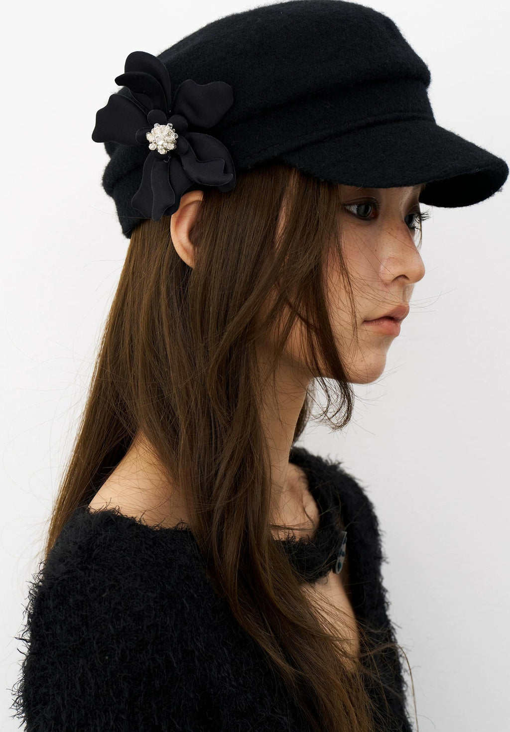THELIGHT | THREE-DIMENSIONAL WOOL TWEED BERET【ID:TN00106】