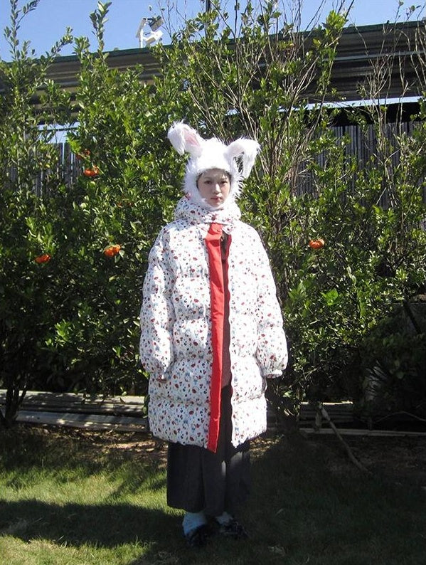 3months |  KOREAN CAT PRINT HOODED COAT【ID:TN00027】