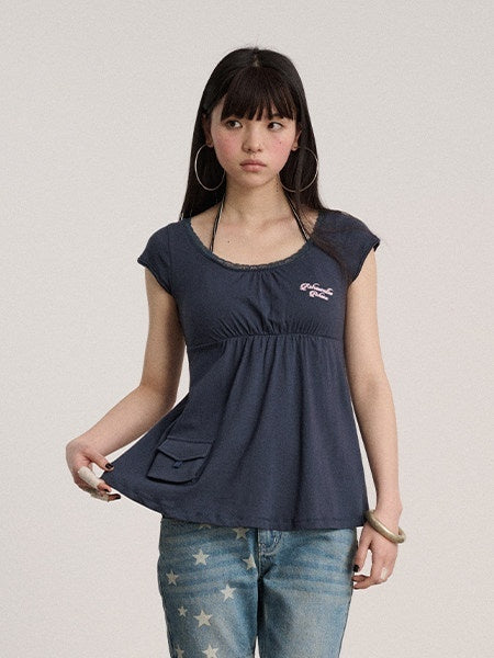 100% Cotton Crew Neck Straight Fit Commuter Navy Short Sleeve T-Shirt