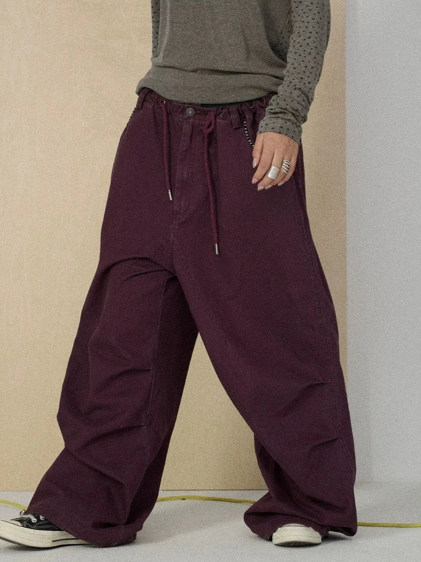 100 Percent Cotton Pleated Mid Rise Letter Print Office Commuter Pants