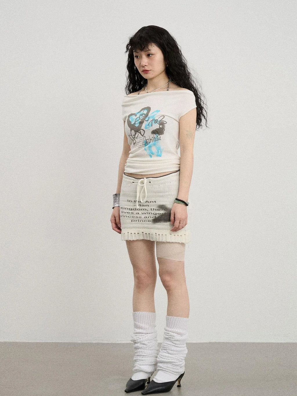 Breathable Knit A-Line Skirt