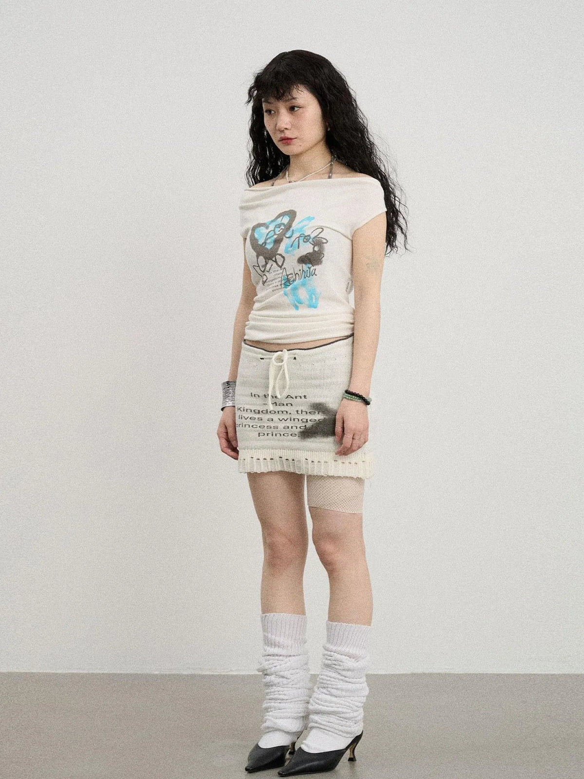Breathable Knit A-Line Skirt