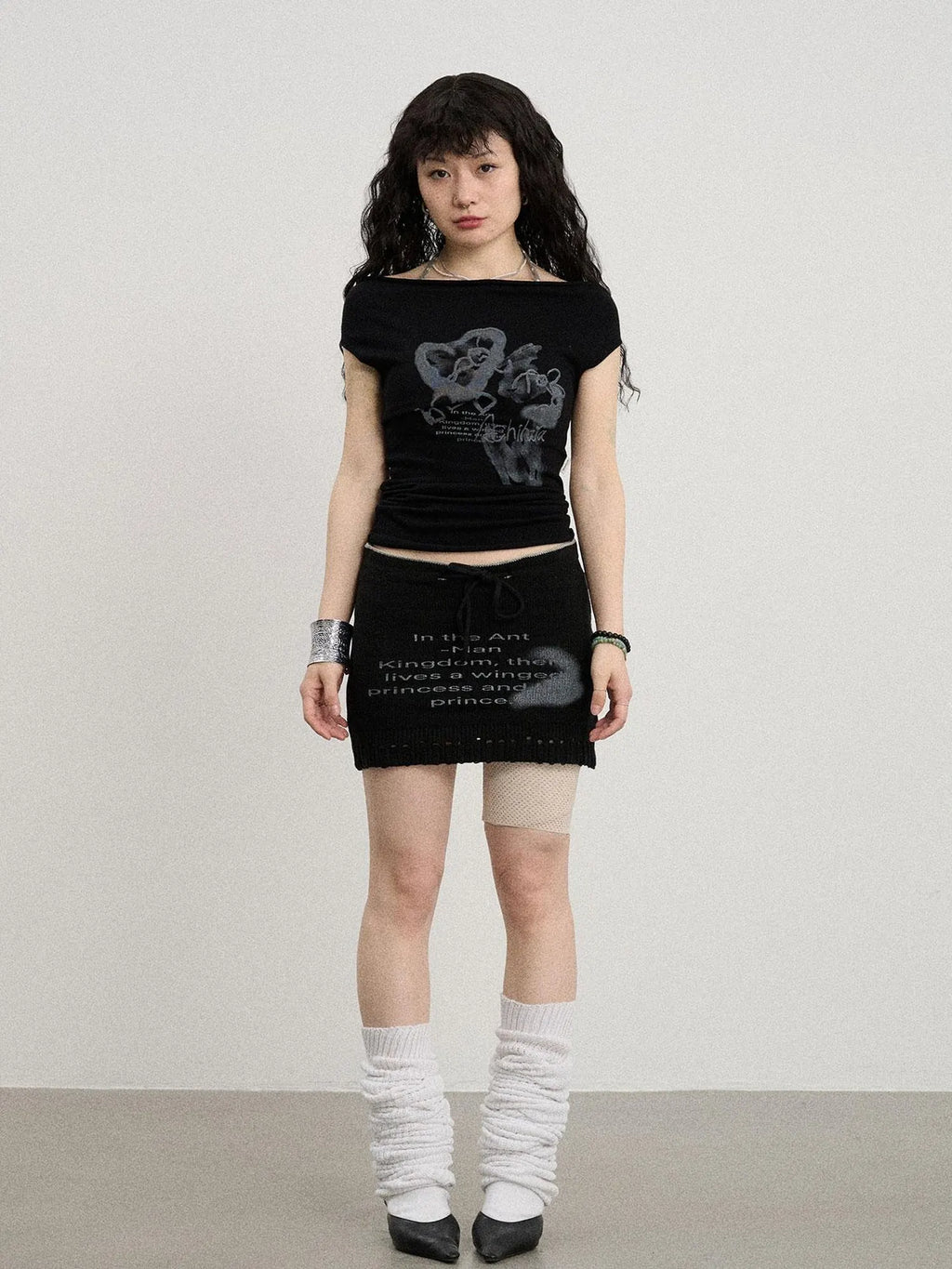 Breathable Knit A-Line Skirt