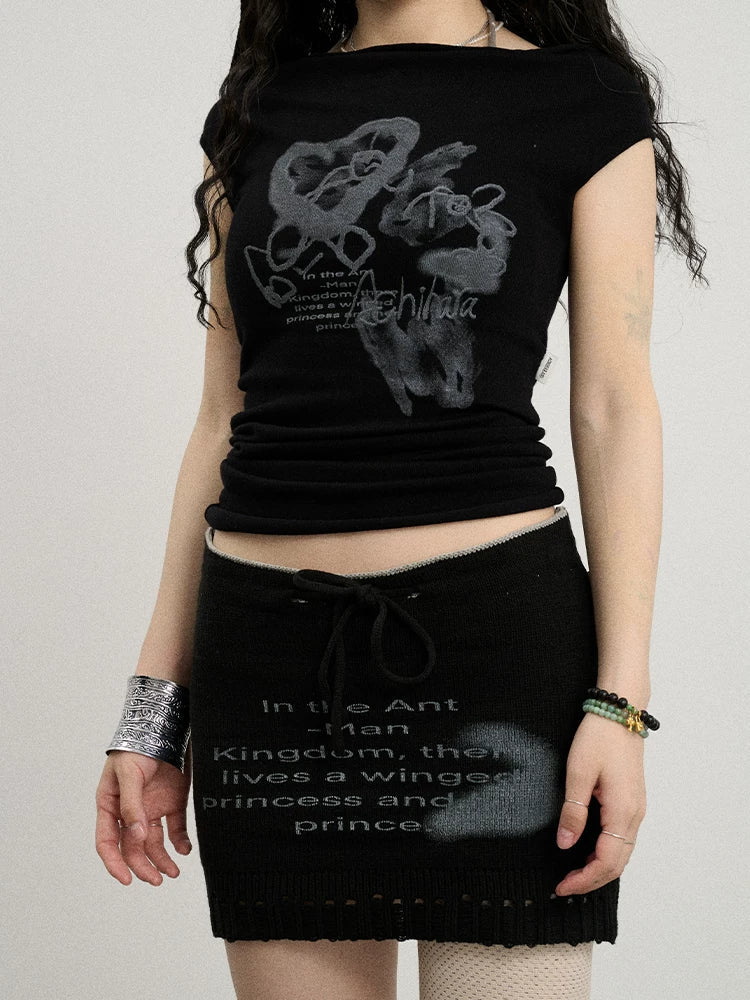 Breathable Knit A-Line Skirt