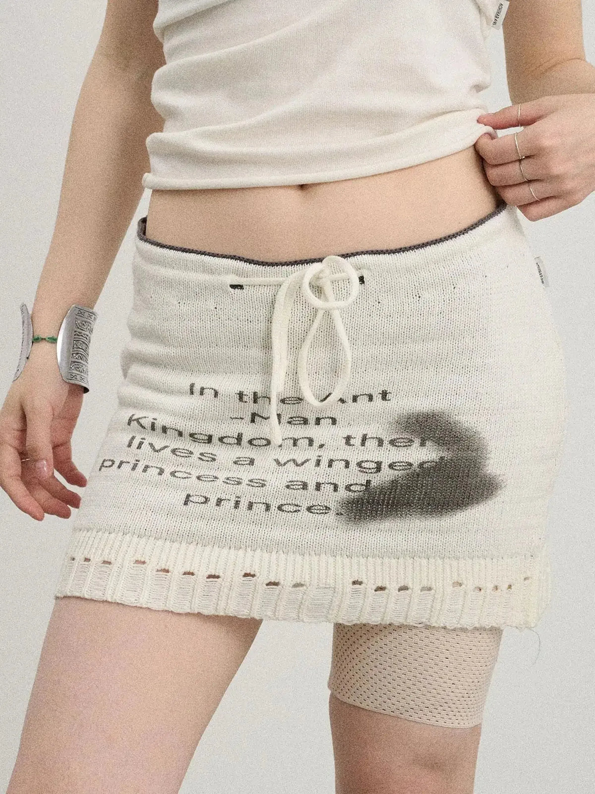 Breathable Knit A-Line Skirt