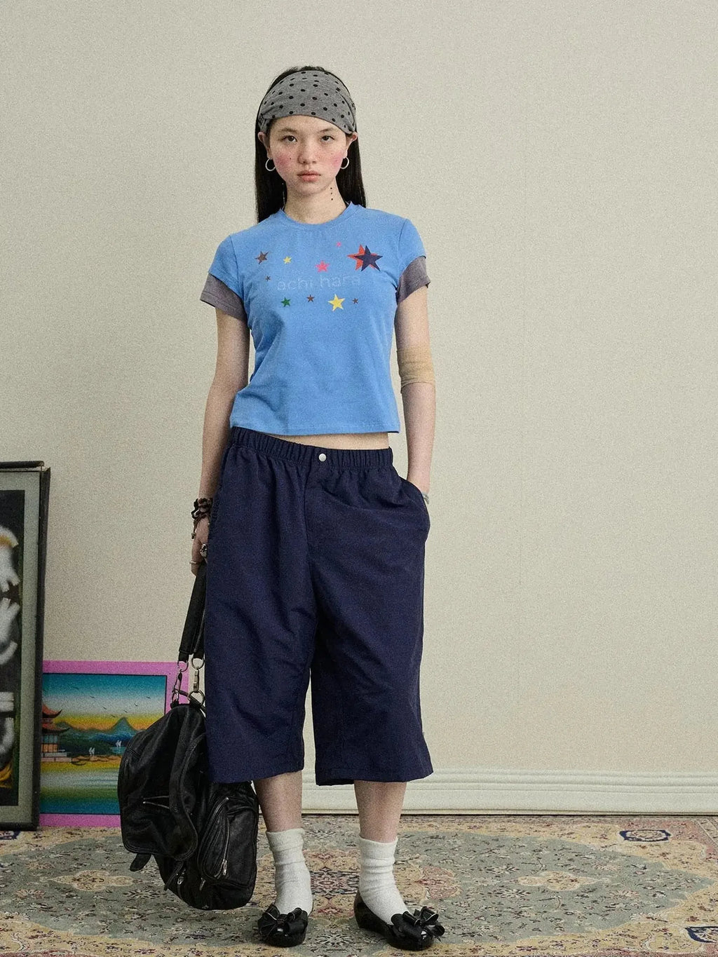 Bubble Waffle Nylon Culottes