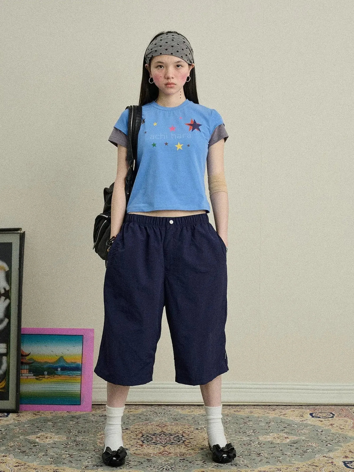 Bubble Waffle Nylon Culottes