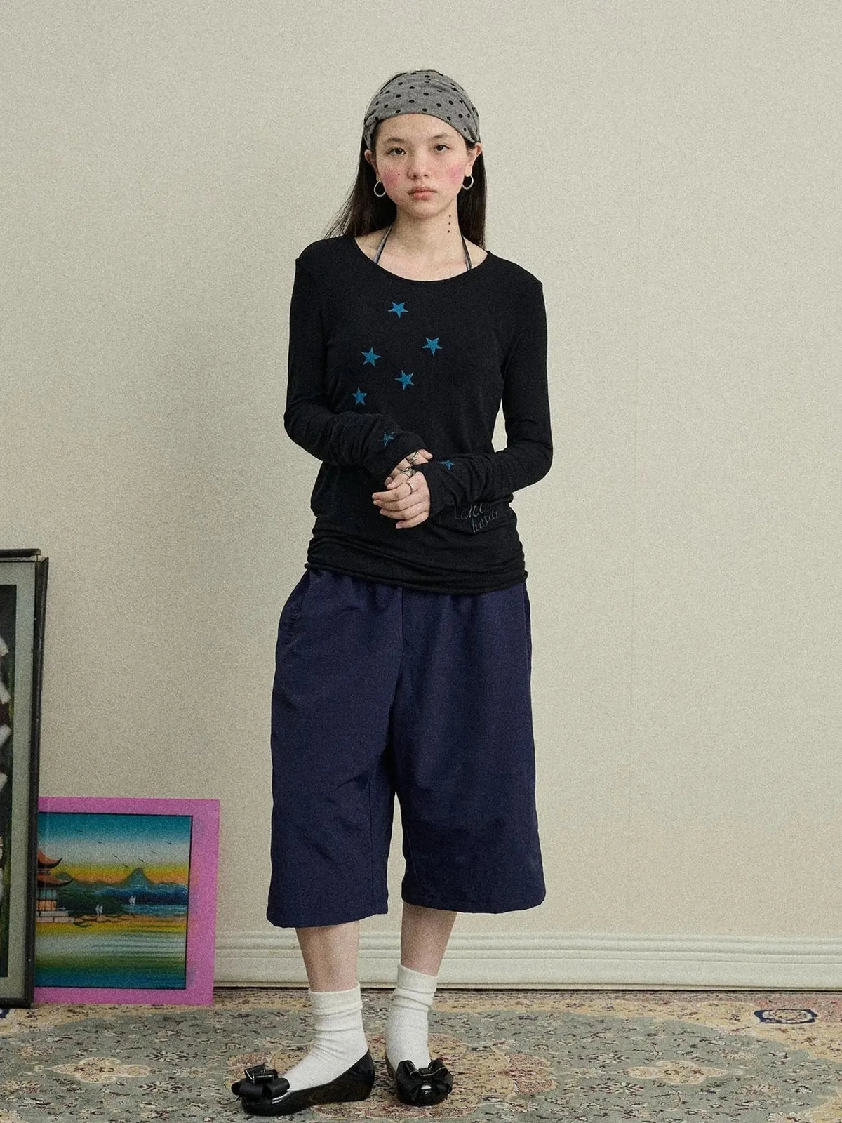 Bubble Waffle Nylon Culottes