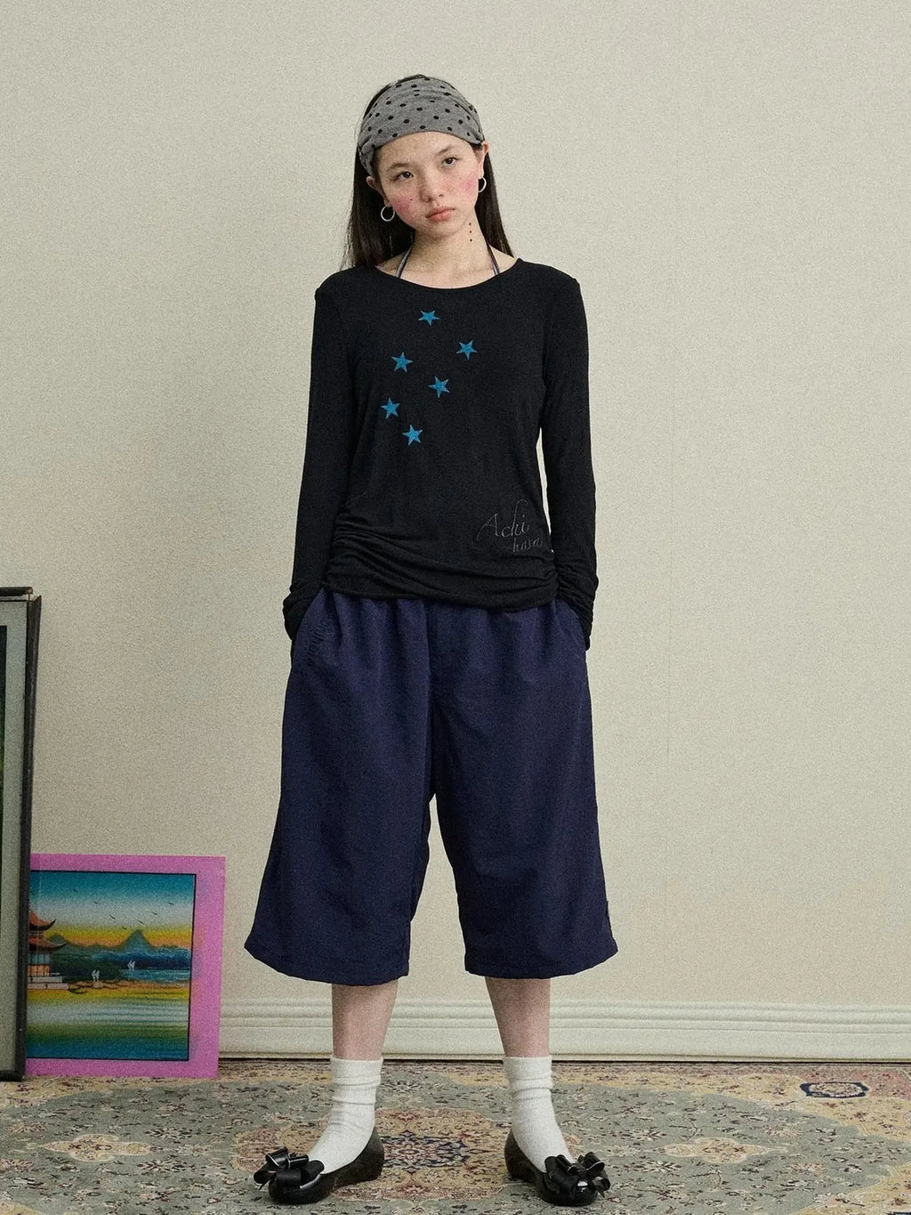 Bubble Waffle Nylon Culottes