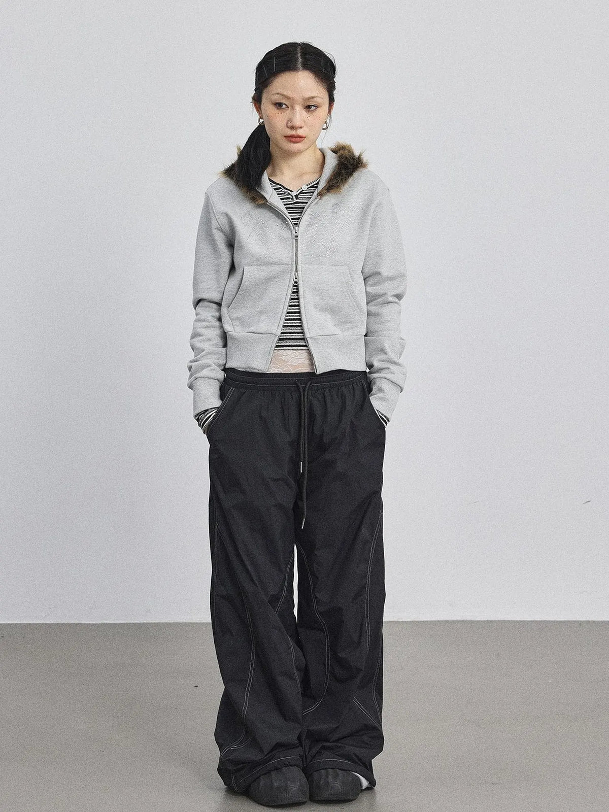 Cozy Fluffy Cropped Sweatshirt