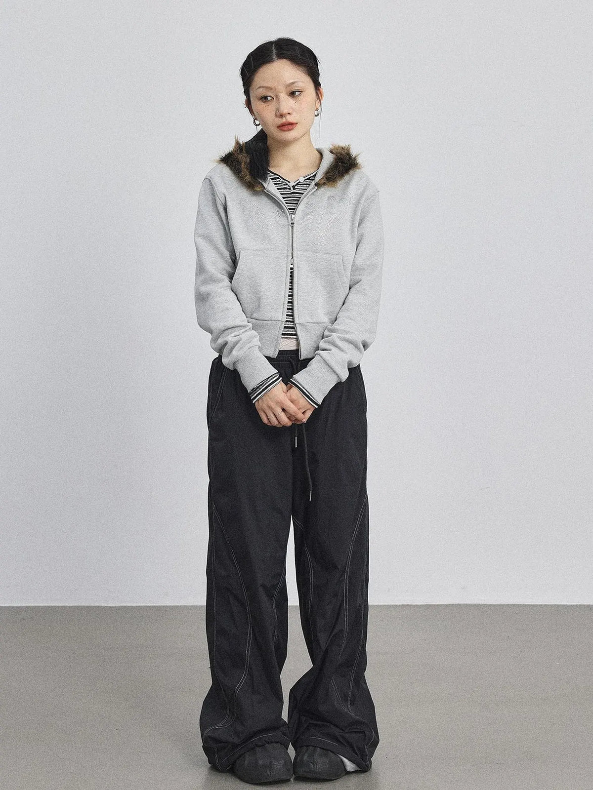 Cozy Fluffy Cropped Sweatshirt