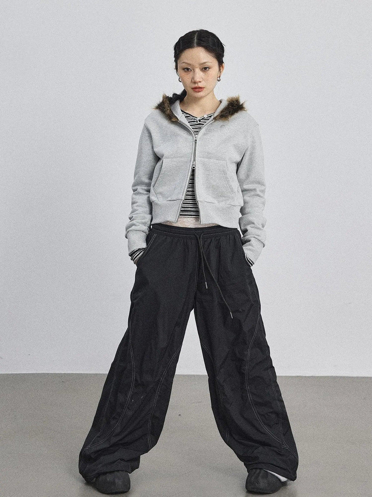 Cozy Fluffy Cropped Sweatshirt