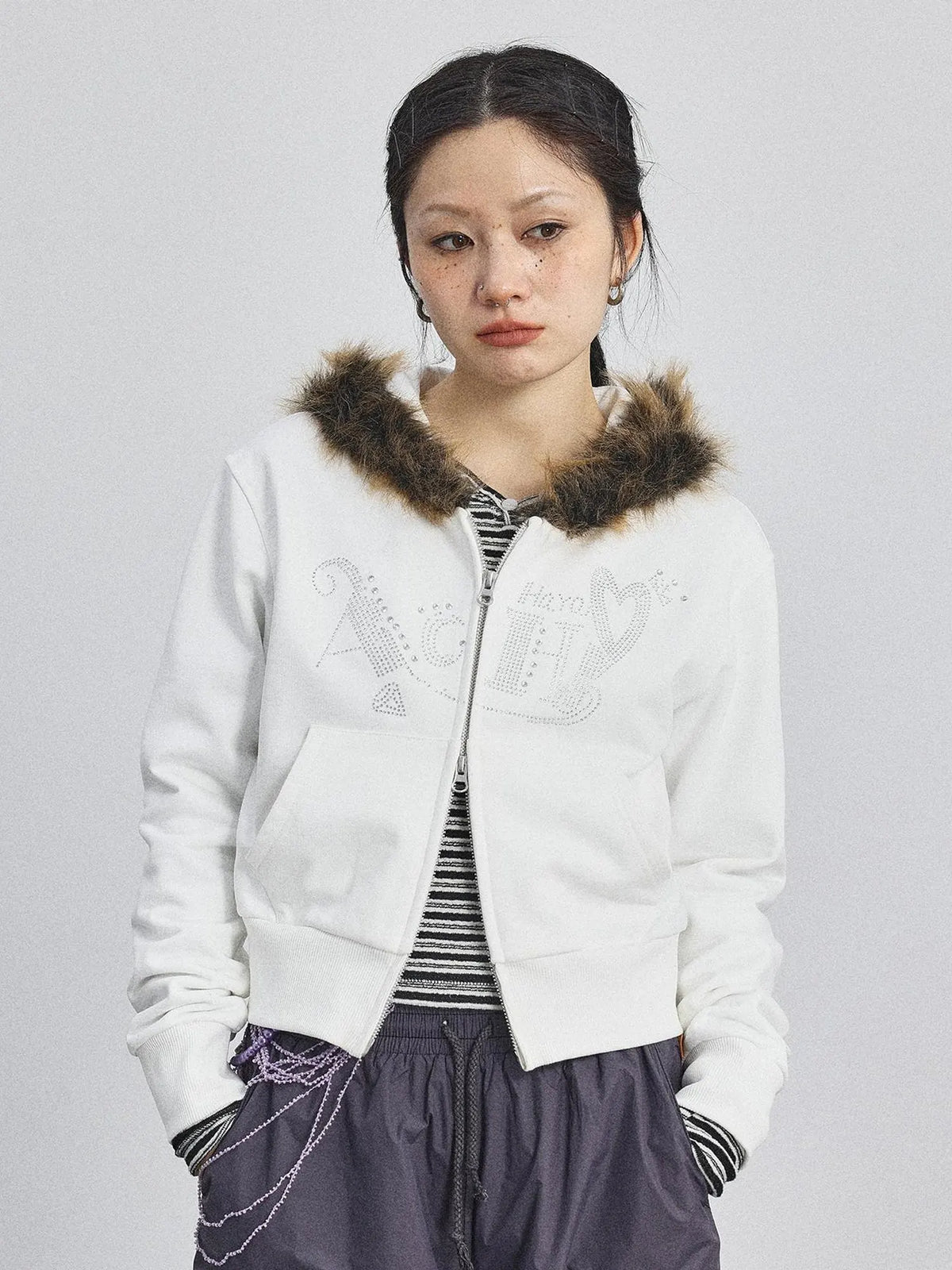 Cozy Fluffy Cropped Sweatshirt