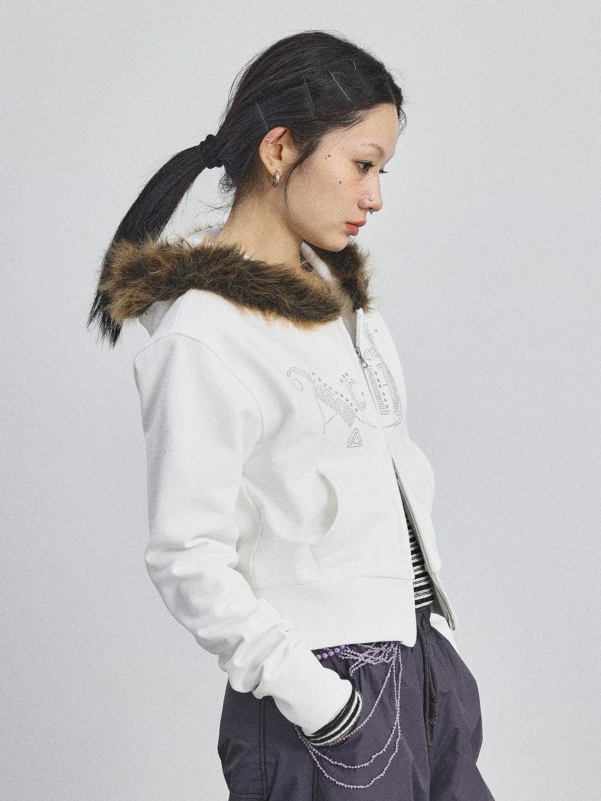 Cozy Fluffy Cropped Sweatshirt