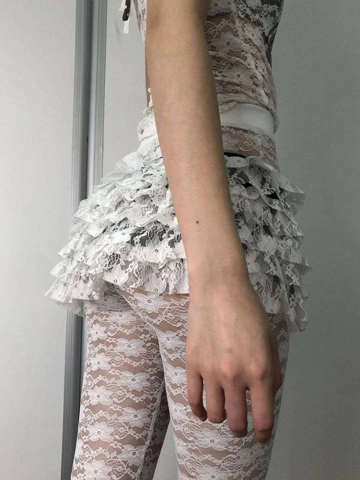 Layered Lace A-Line Mini Skirt