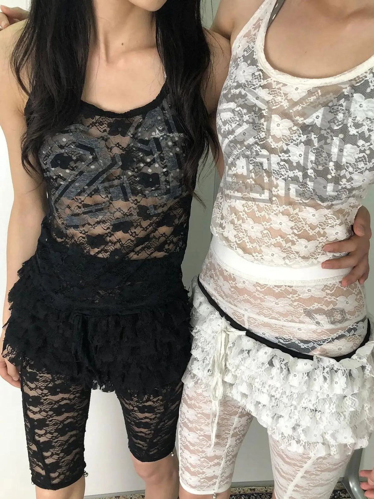 Layered Lace A-Line Mini Skirt