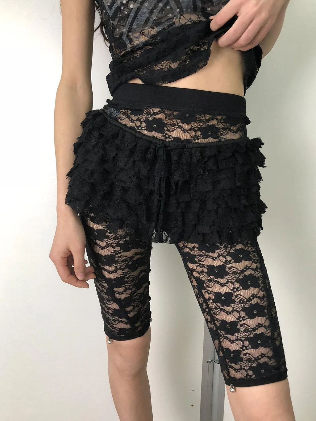 Layered Lace A-Line Mini Skirt