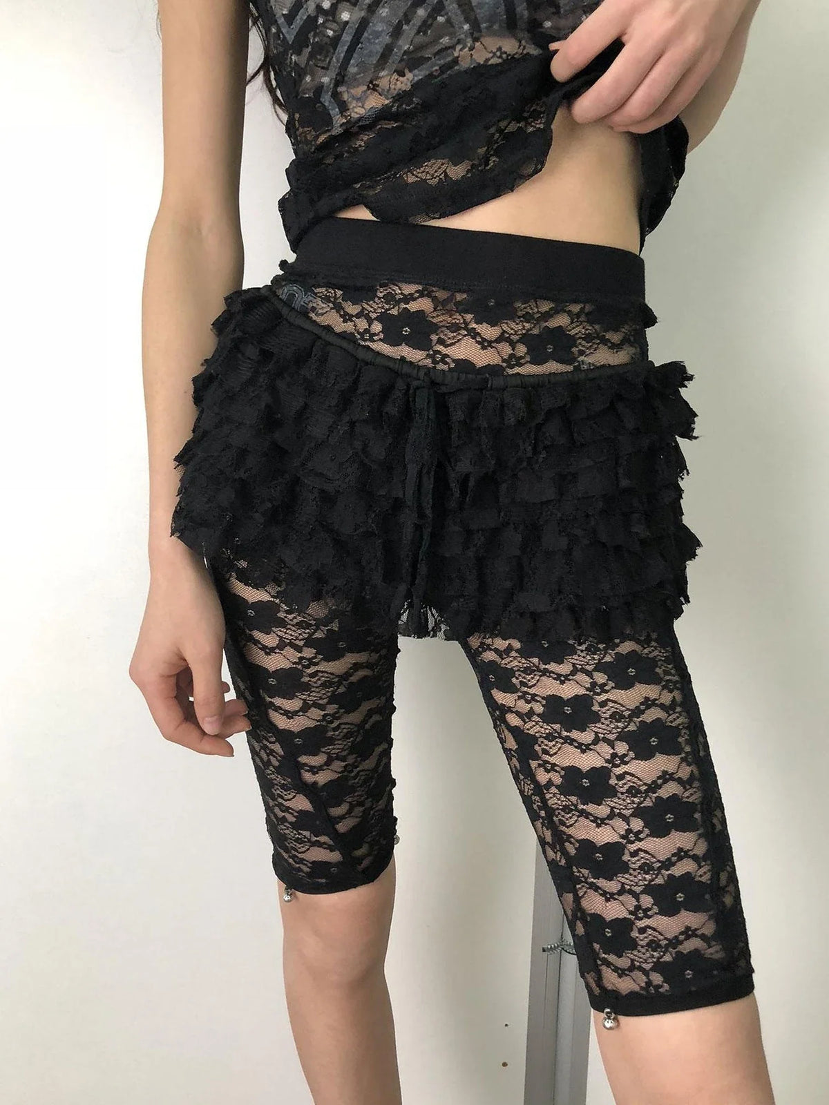 Layered Lace A-Line Mini Skirt