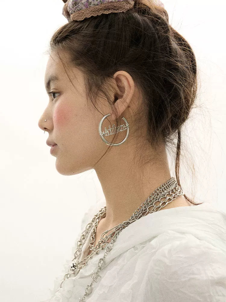 Orbit Star Earrings Chic Celestial Hoops