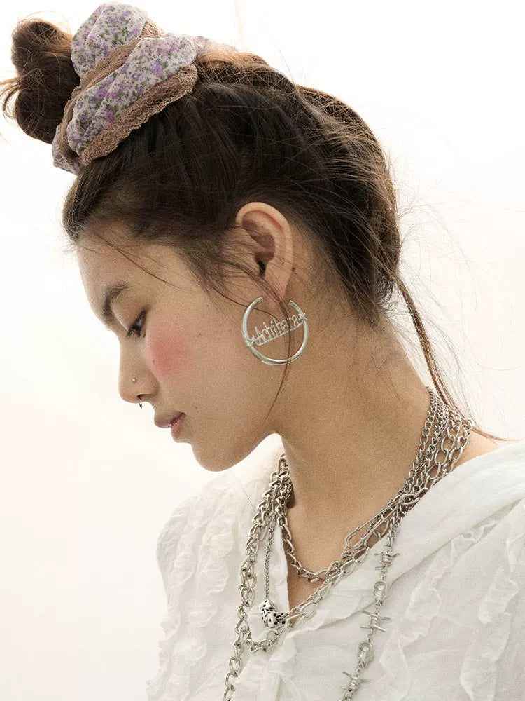 Orbit Star Earrings Chic Celestial Hoops