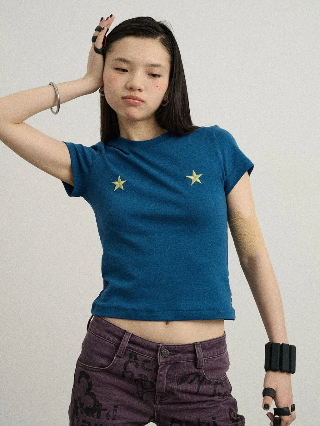 Sleepless Stars Embroidered Tee