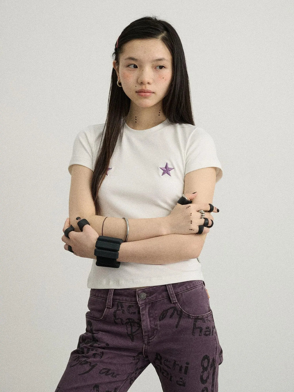 Sleepless Stars Embroidered Tee