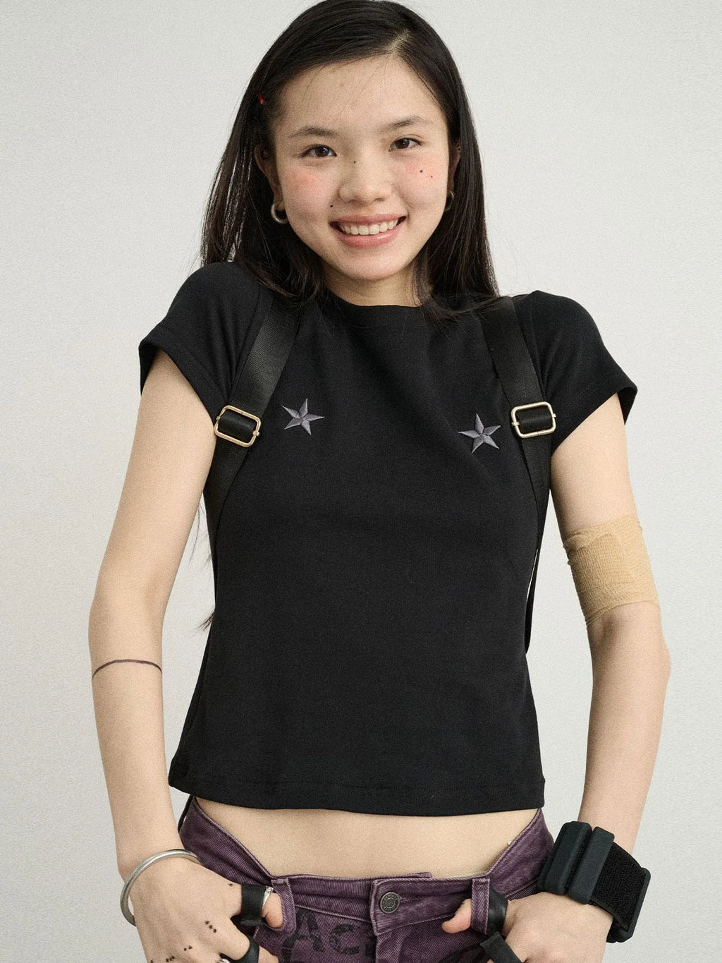 Sleepless Stars Embroidered Tee