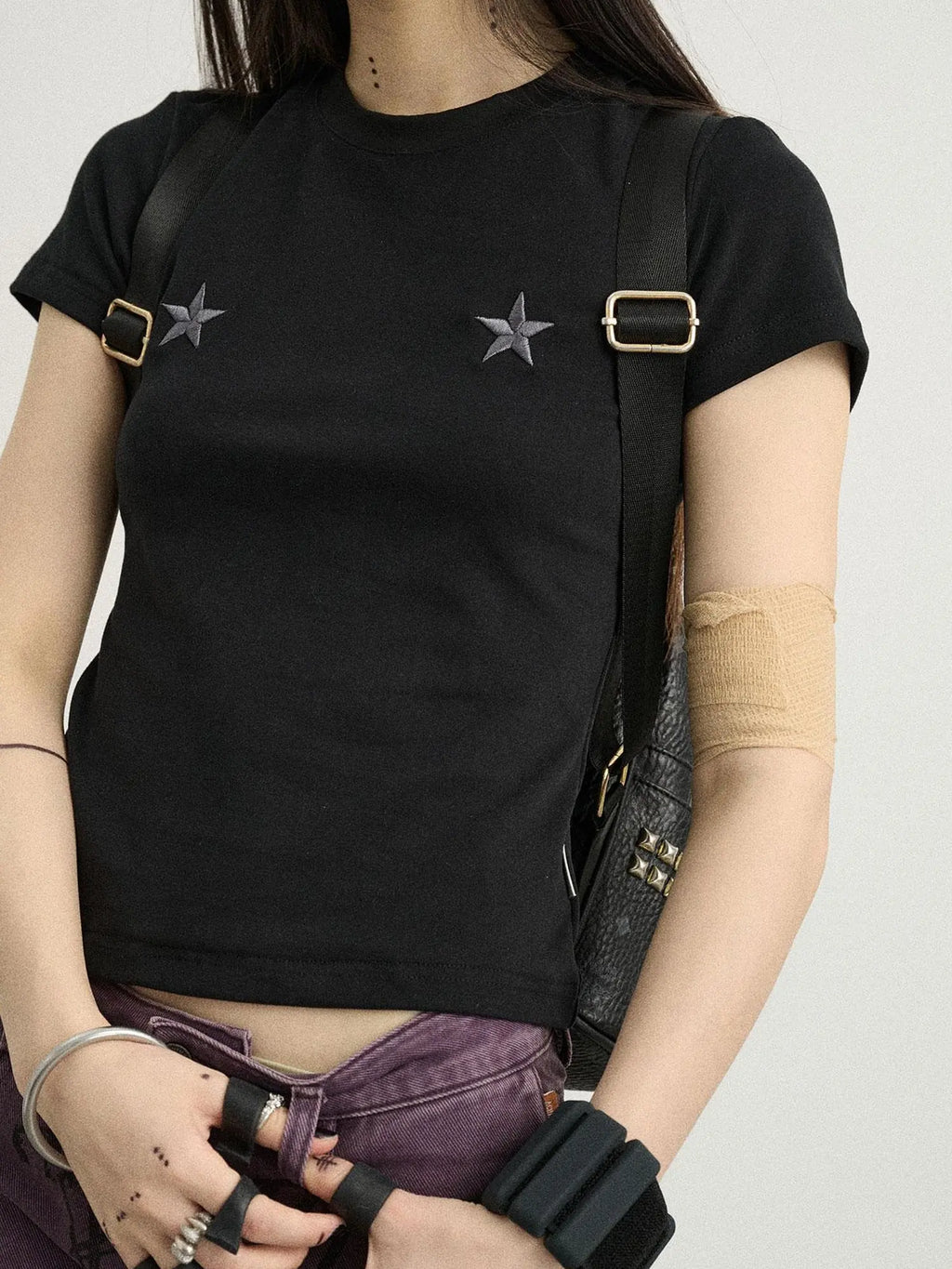 Sleepless Stars Embroidered Tee