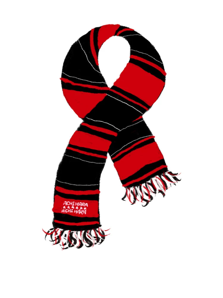 Soft Cozy Acrylic Korean Style Rectangular Unisex Red Black Plaid Scarf