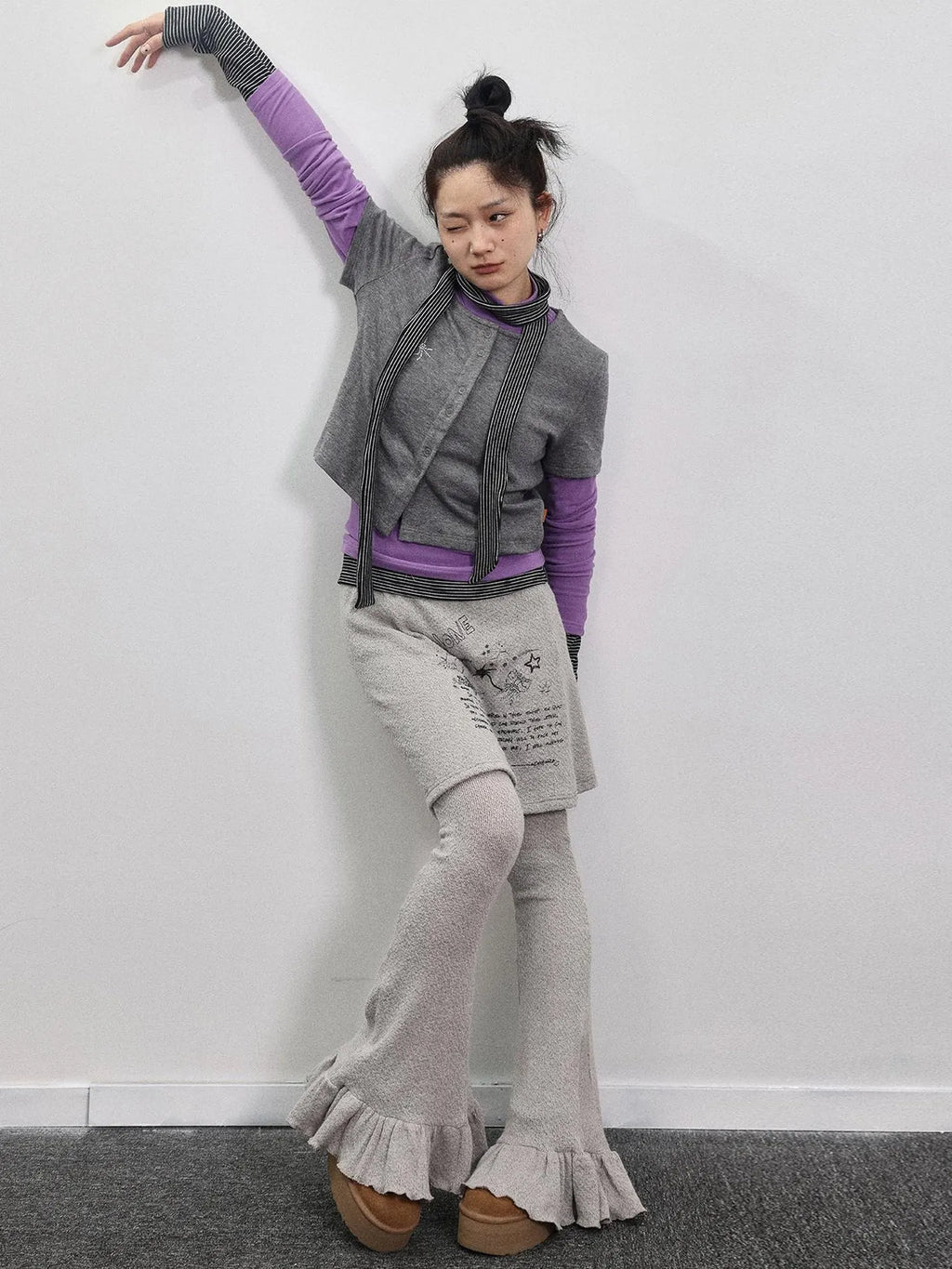 Spider Studded Short Sleeve Open Front Cardigan