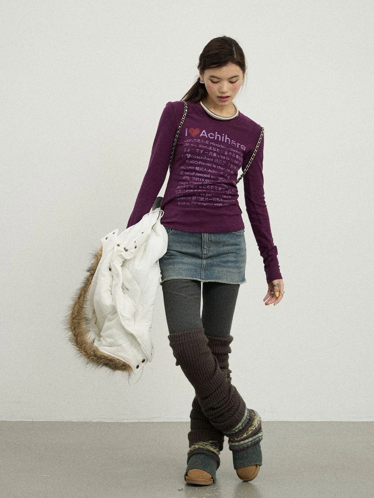 Spring Idiom Print Long Sleeve Tee