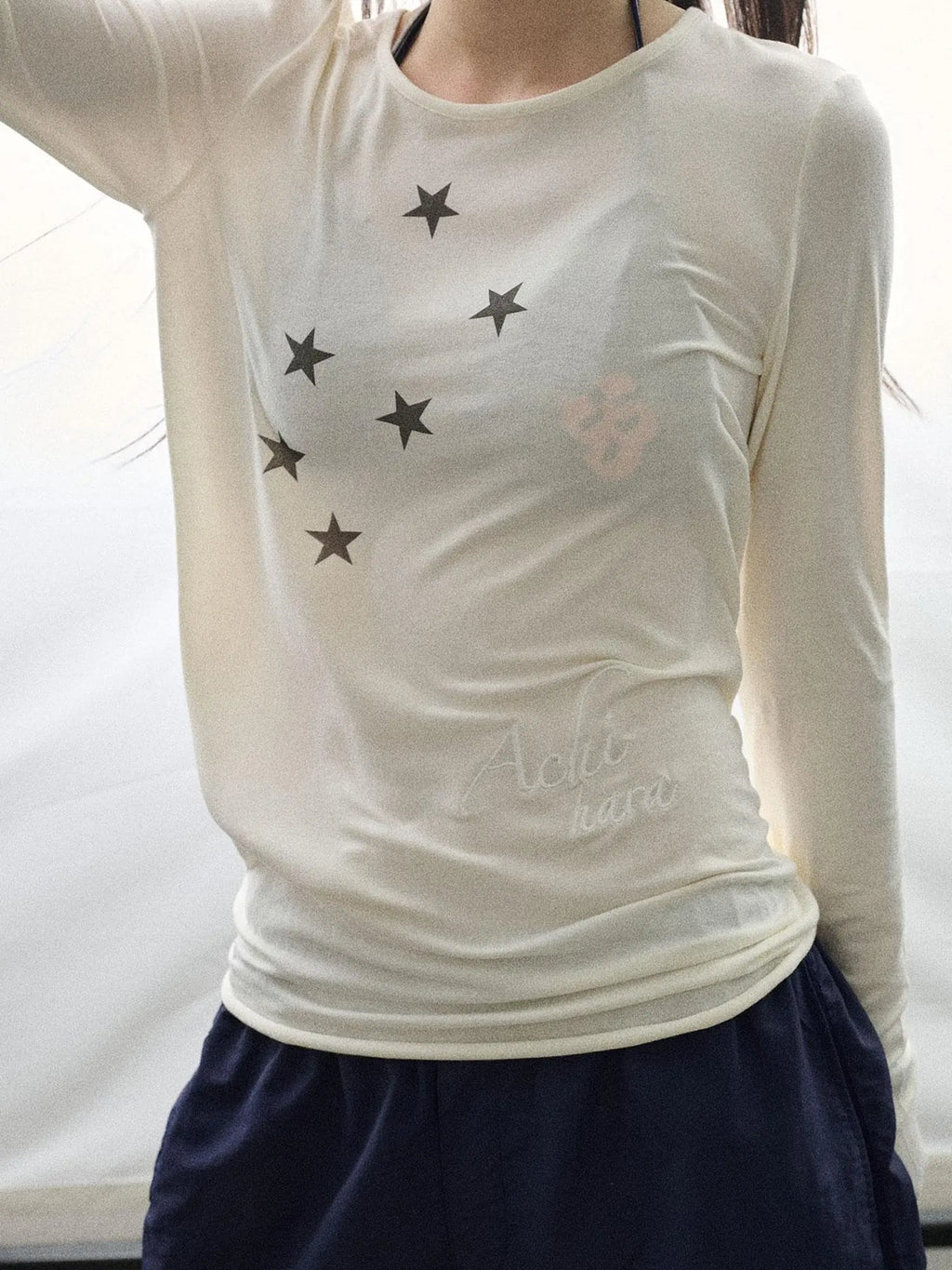 Starry Sunscreen Print Knit Tee