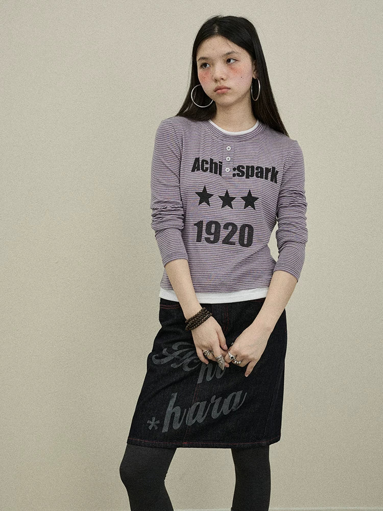 Striped Long Sleeve Layering Tee